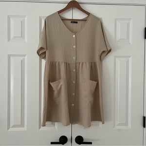 Cream Shein dress/coverup